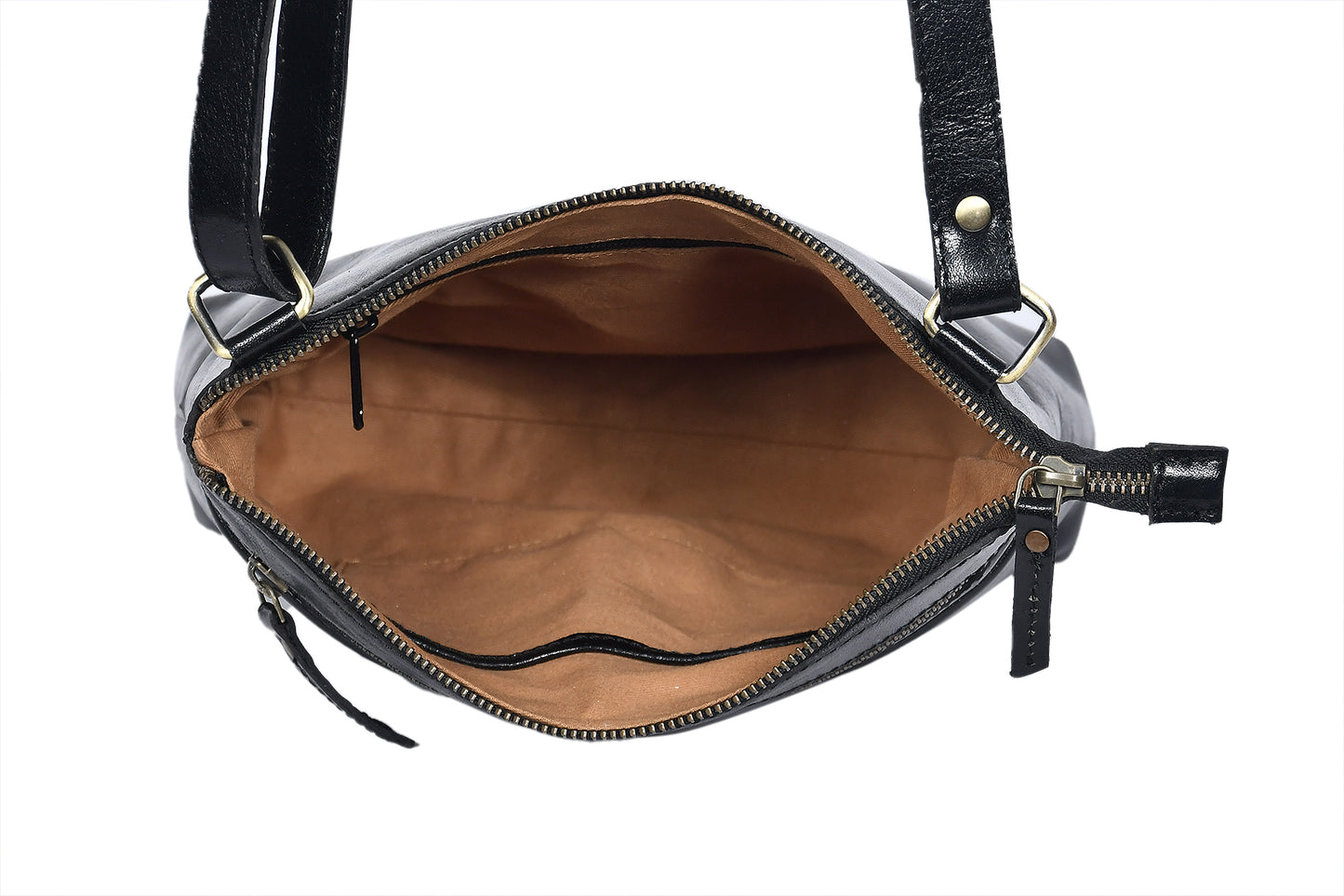 Elevate Your Style with our Black Leather Sling Bag - CELTICINDIA