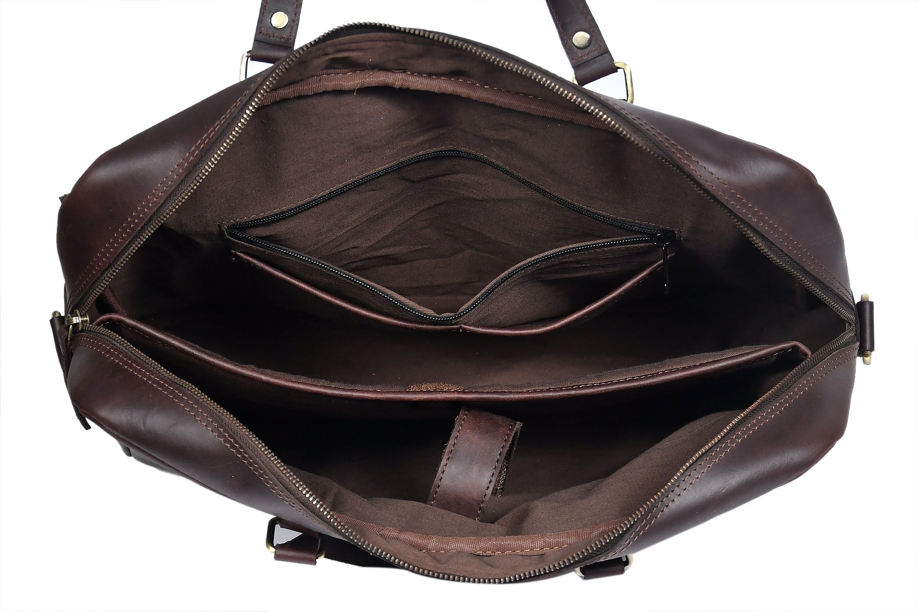 Unisex Premium Leather Laptop & Office Briefcase Spacious Work & Travel Bag
