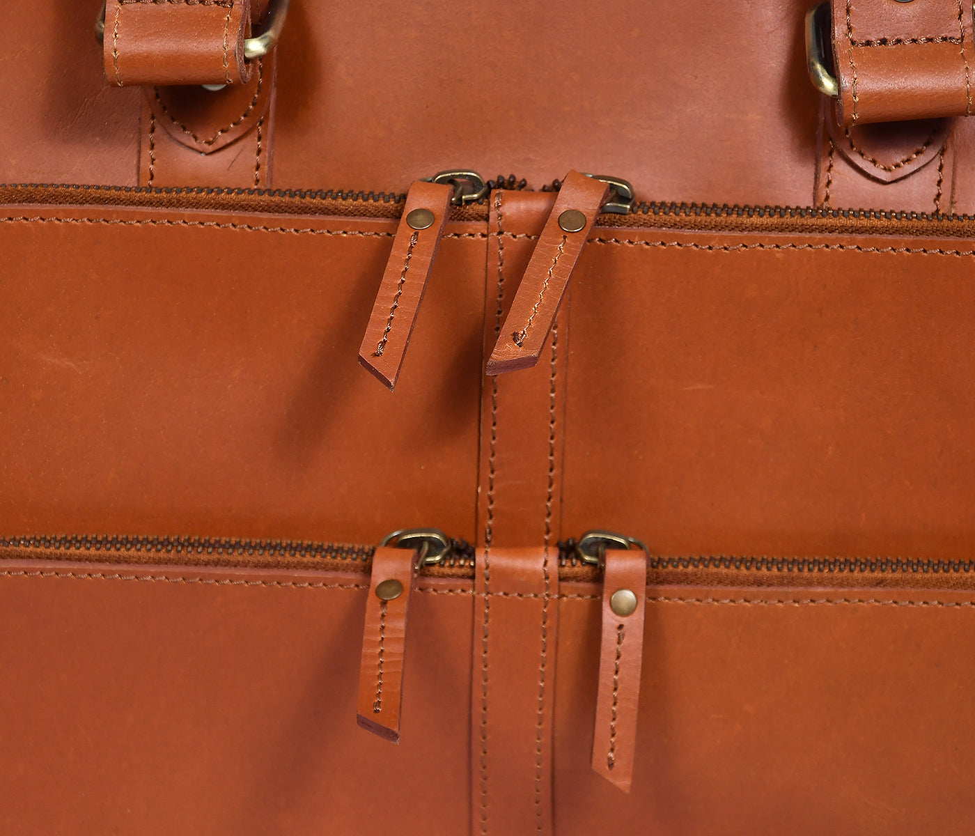 Premium Leather Laptop Office Bag with Multi Pockets & Adjustable Shoulder Strap
