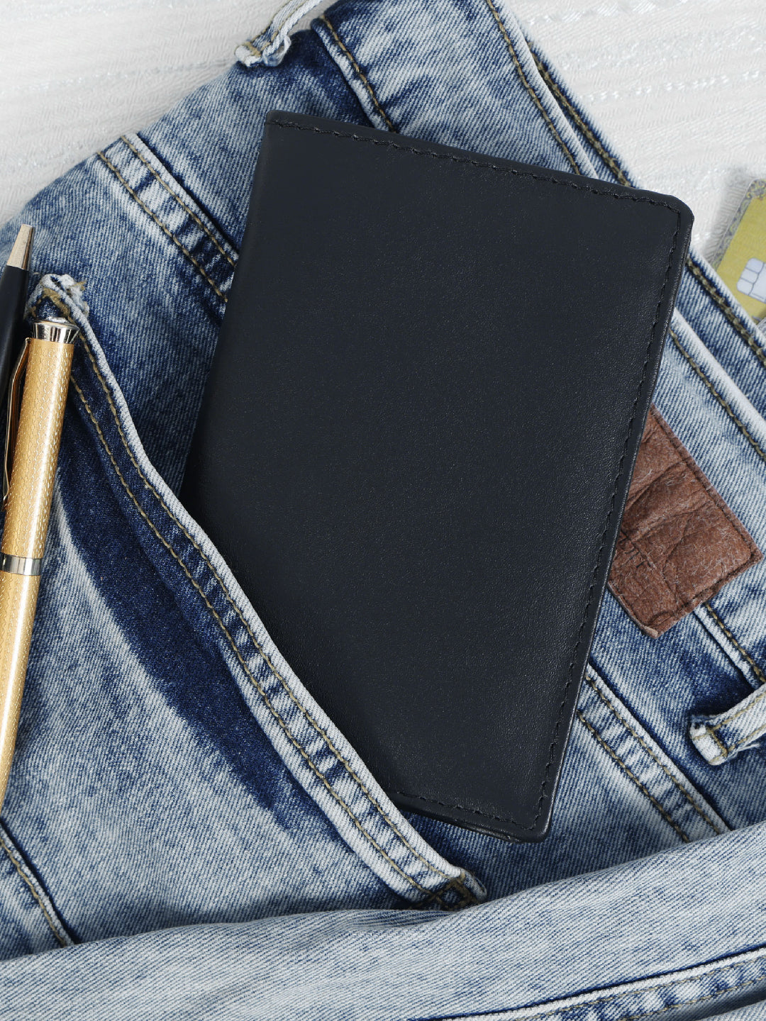 Premium Leather Card Holder with Zipper Pocket