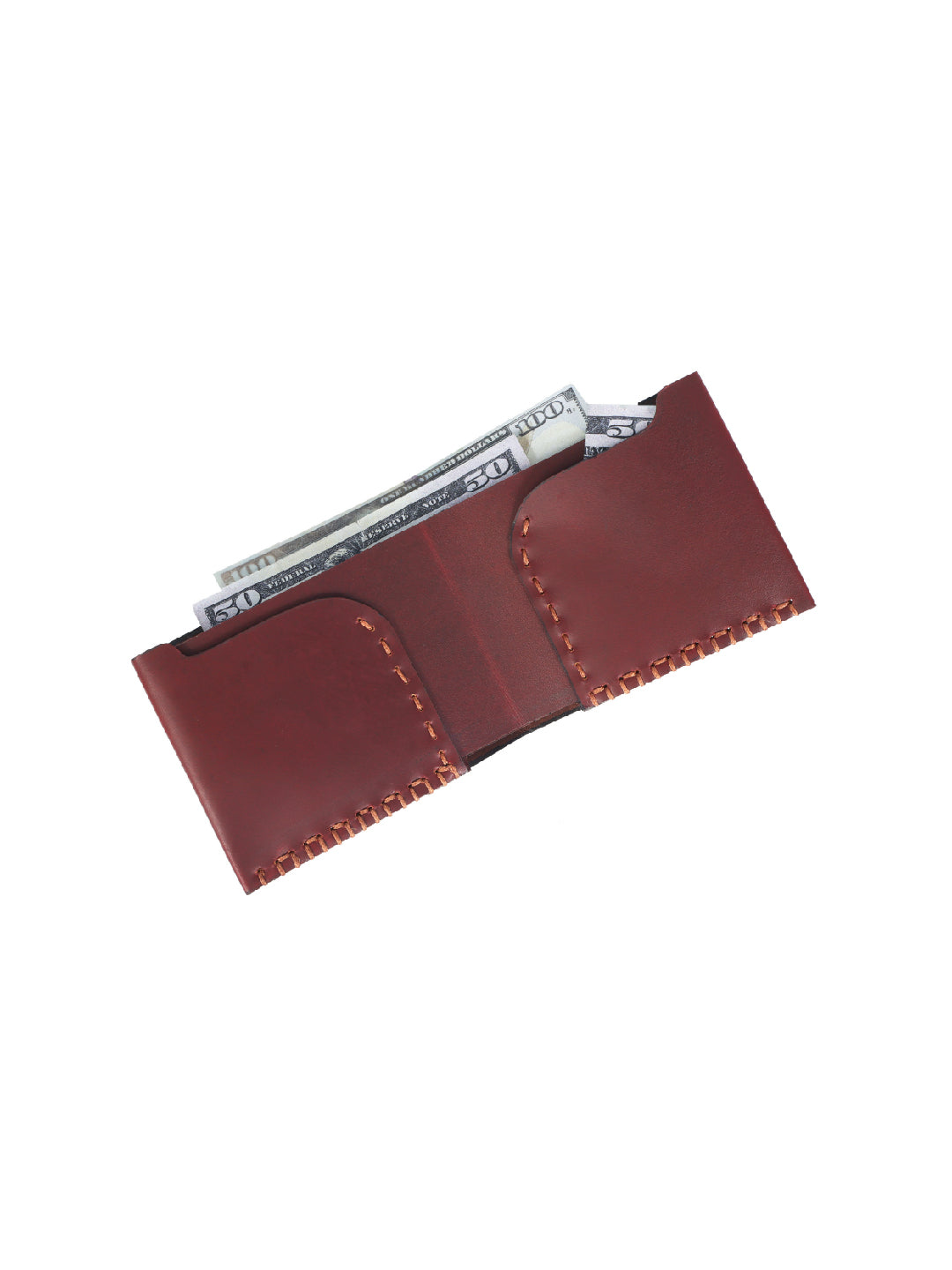 Genuine Leather Slim Card Holder Wallet with Compartment