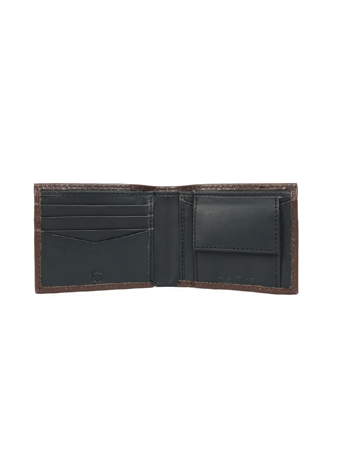 Premium Black and Brown Bi-Fold Leather Wallet for Men – Slim, Stylish |Durable RFID Blocking Wallet Art-LA-1437