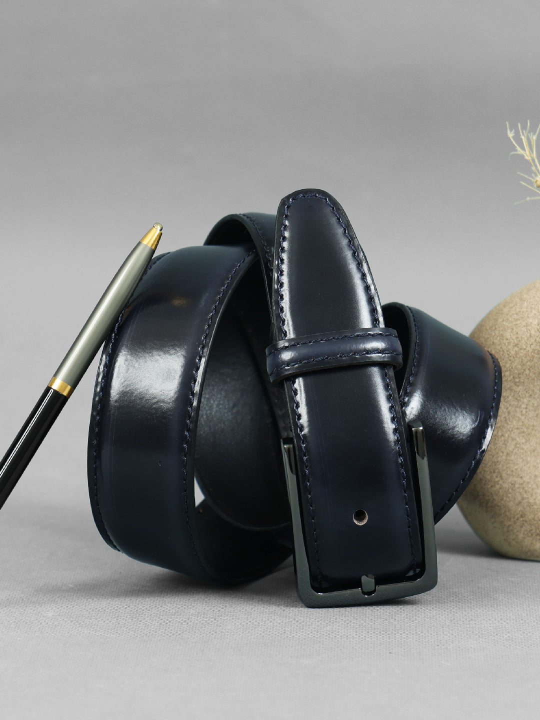 Stylish Black Leather Belt for Men with Silver Buckle – Formal & Casual Genuine Leather Waist Belt ART:-LB-903