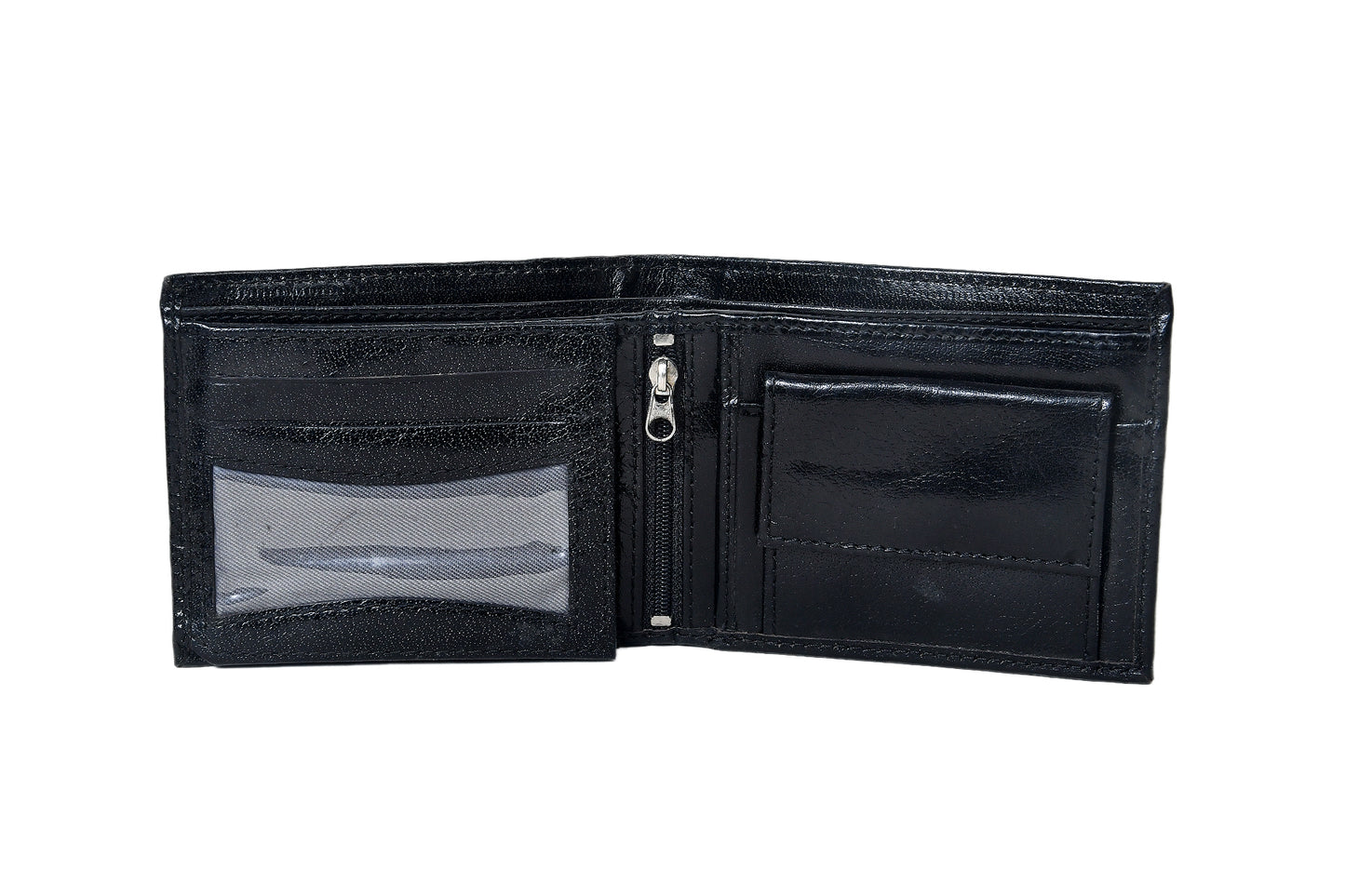 Black Printed Belt with Matte Buckle & Leather Wallet Gift Combo