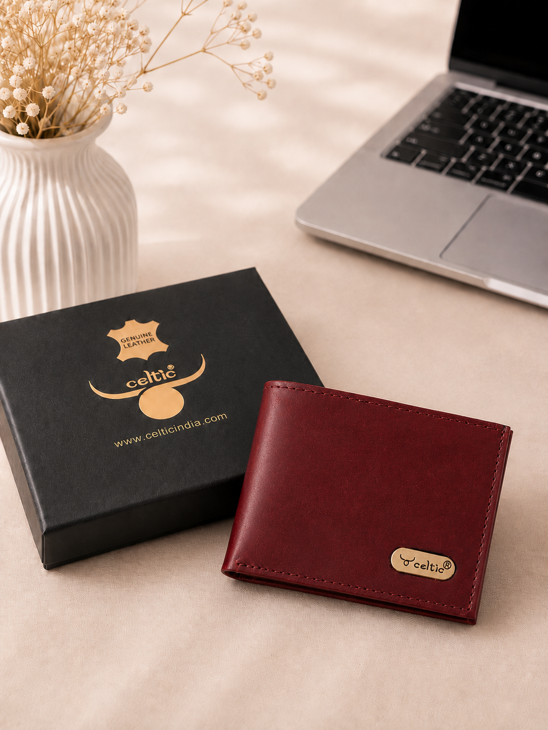 Celtic Genuine Leather Bi-Fold Wallet with Coin Pocket | Slim & Stylish Men’s Wallet