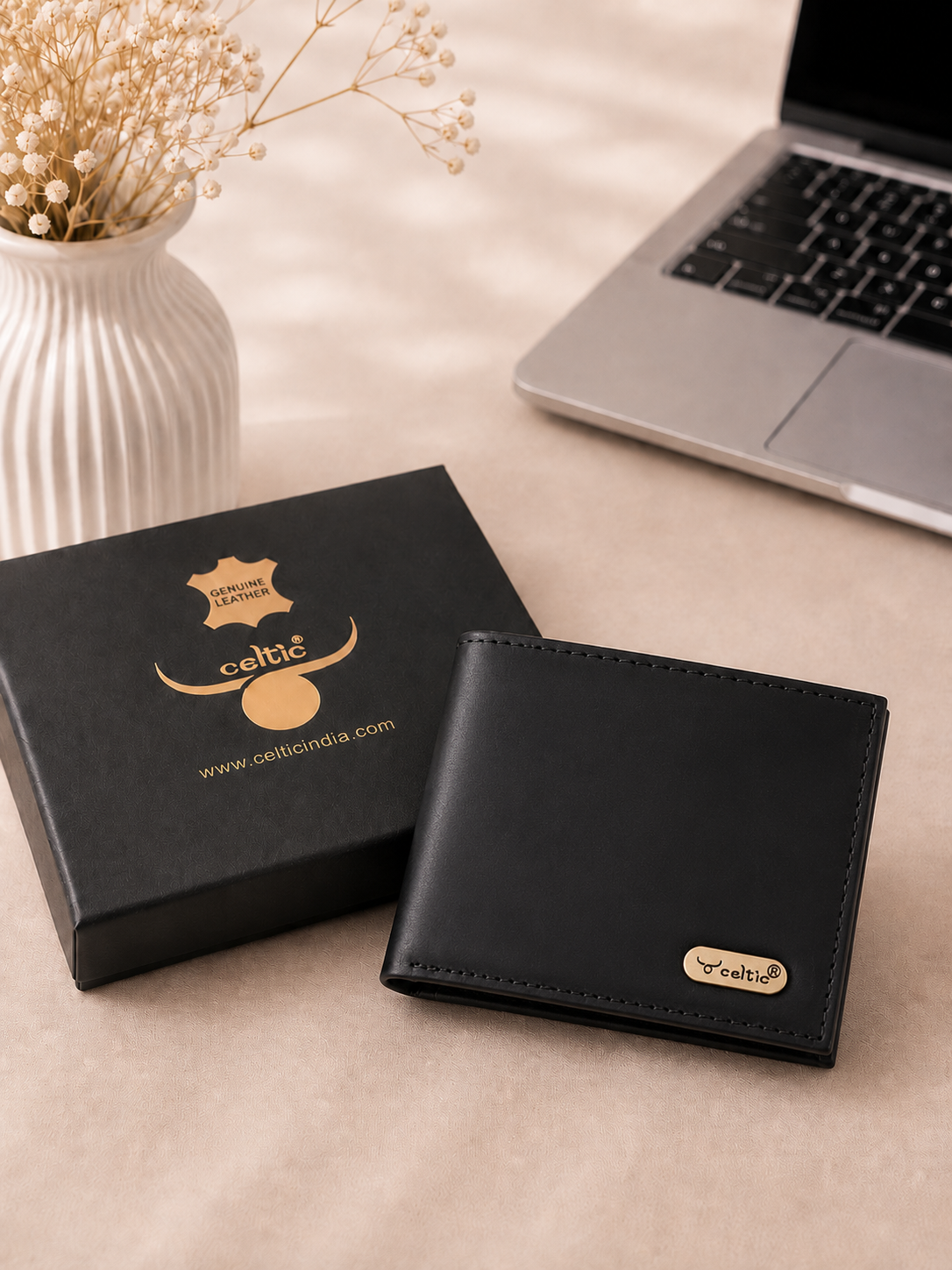 Celtic Genuine Leather Bi-Fold Wallet with Coin Pocket | Slim & Stylish Men’s Wallet