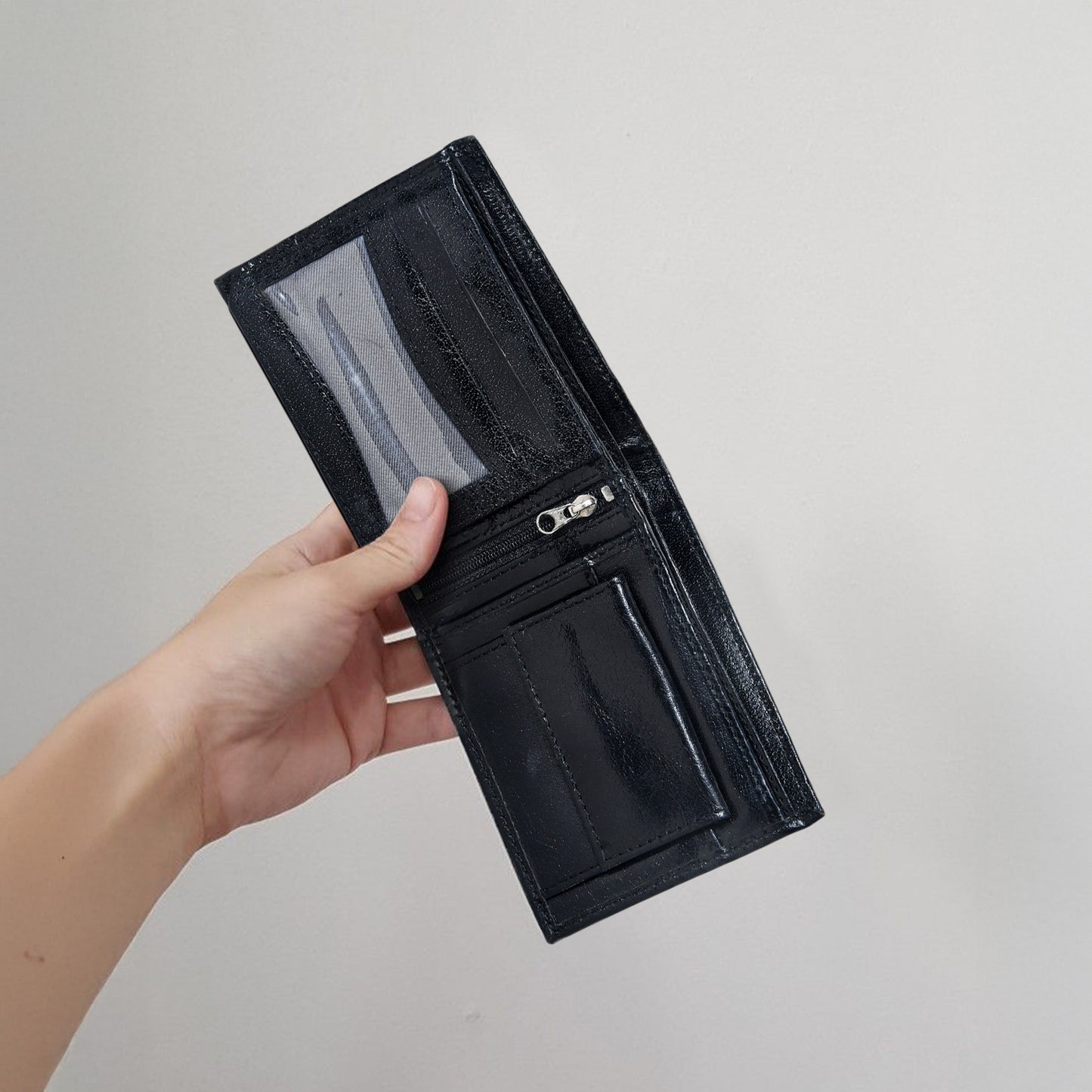Black Color Pure Leather Wallet For Men, Art:- LA-1397