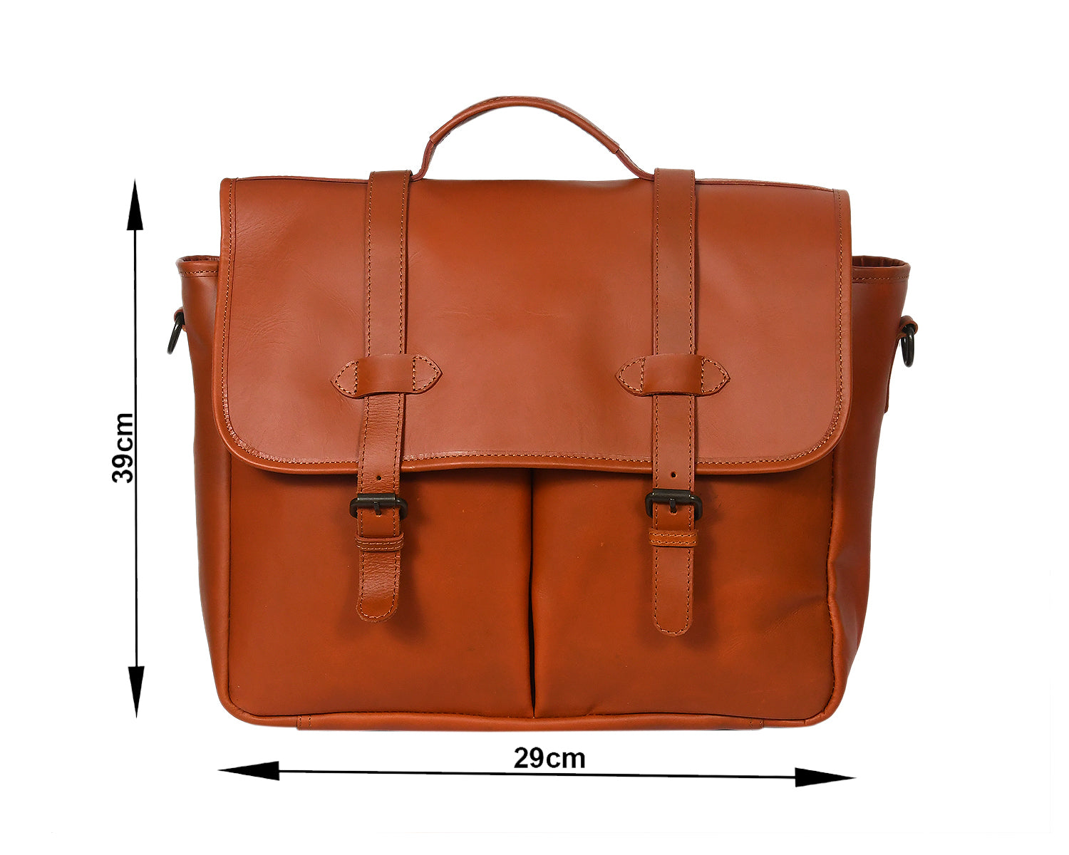 Premium Leather Satchel Sling Bag for Office & Everyday Use with Adjustable Strap