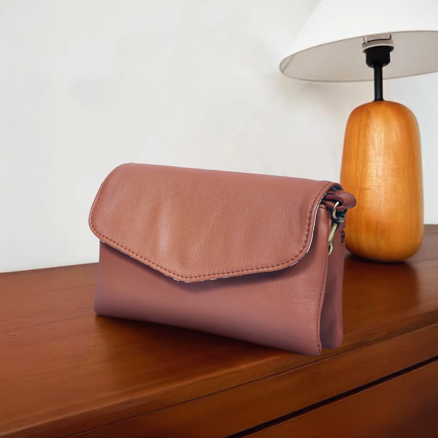 Tan Soft Leather Handmade Sling Bag - A Touch of Timeless Luxury, Art: BG-1585