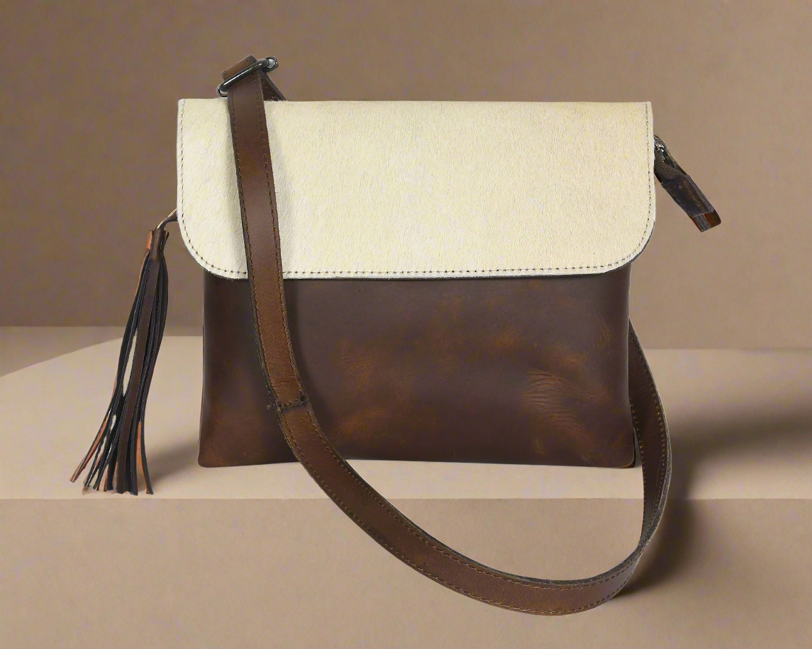 White And Tabaco Color Sling Bag, Art: BG-1131