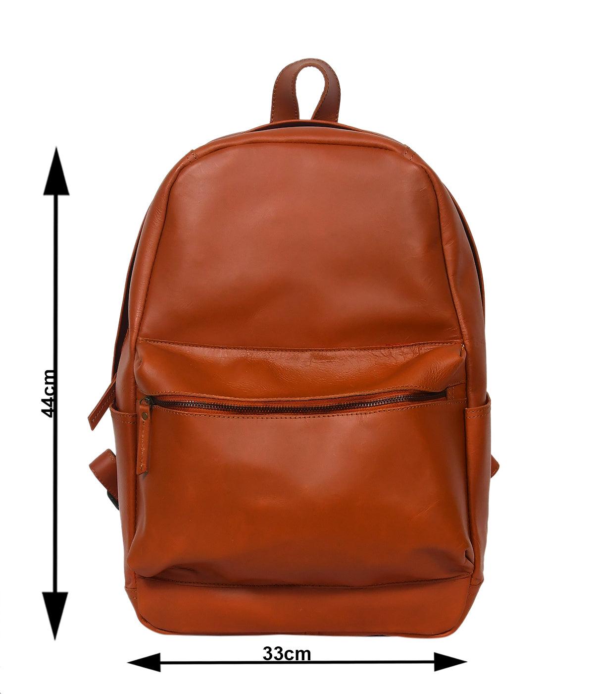 Leather Shoulder Office Backpack | Water Resistant Bag For Men, Art: BG-1419