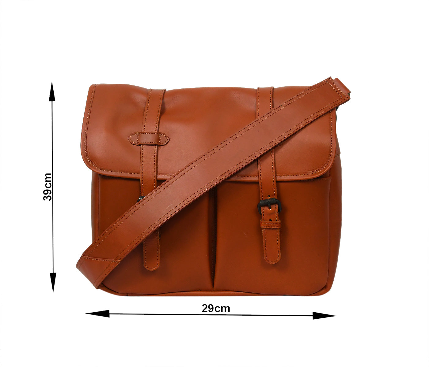 Premium Leather DSLR Camera Bag with Adjustable Strap & Padded Compartments