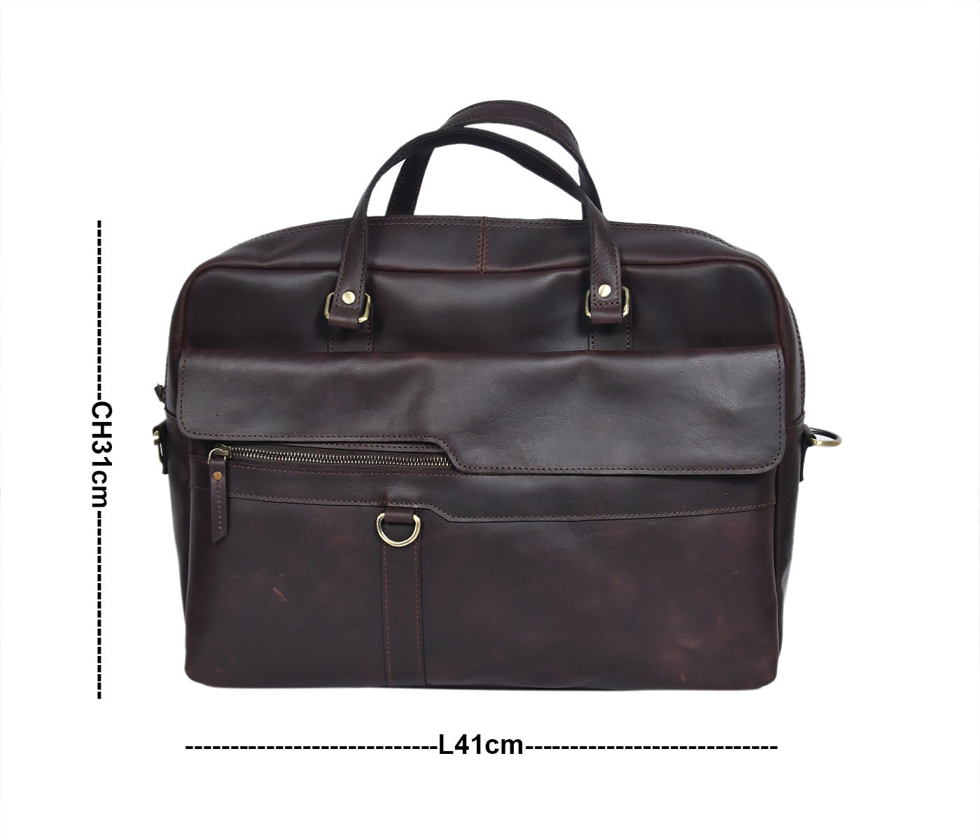 Unisex Premium Leather Laptop & Office Briefcase Spacious Work & Travel Bag