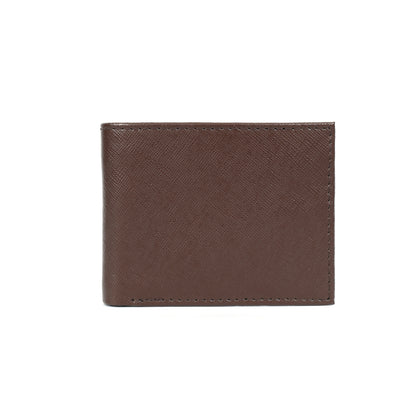 Premium  Genuine Leather Bi-Fold Wallet with Flip ID Window & Coin Pocket