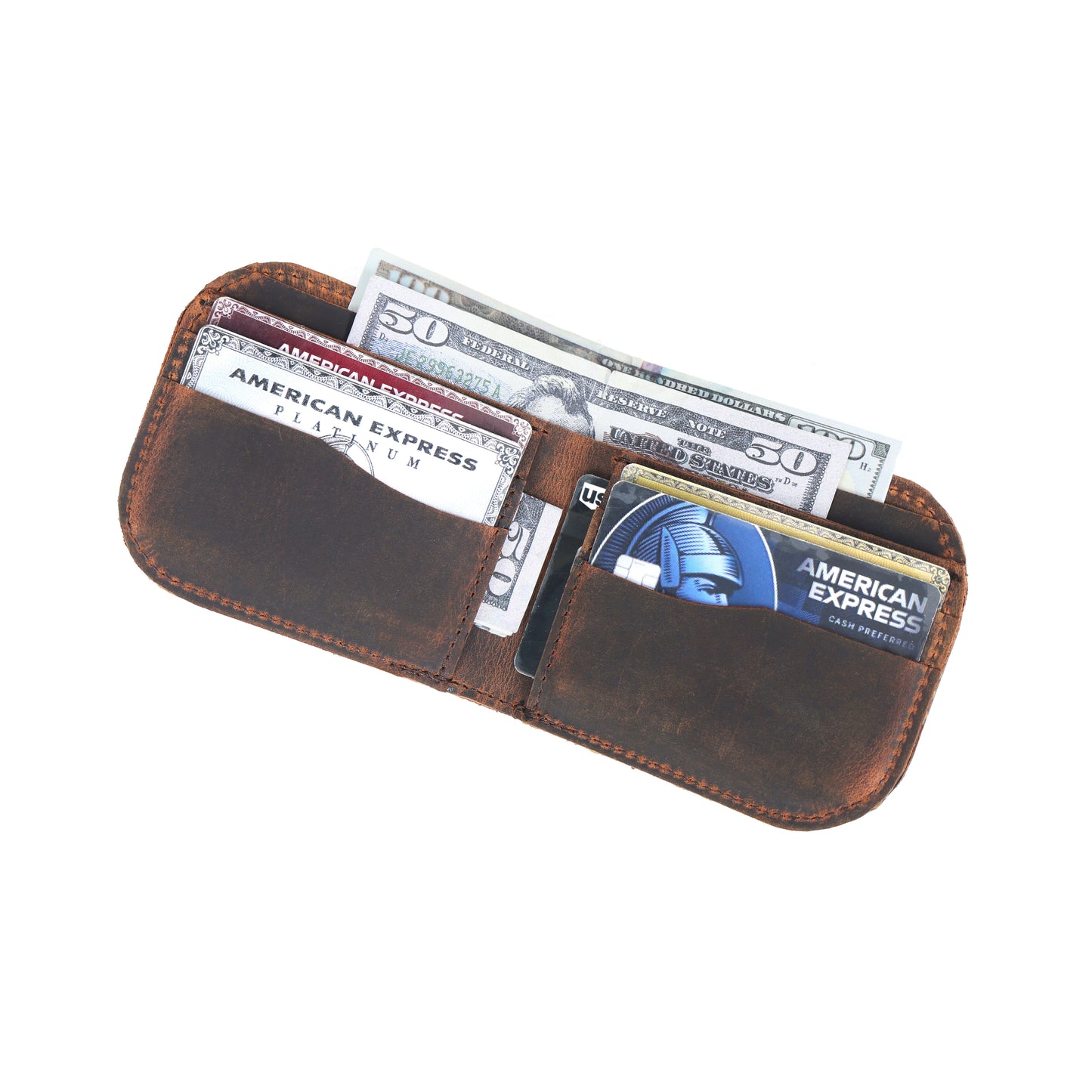 Dual-Tone Leather Wallet for Men – Bi-Fold Design Art-LA-1435