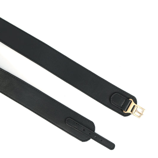 Celtic Classic Black Genuine Leather Belt for Men | Elegant Slim Adjustable Formal & Casual Belt