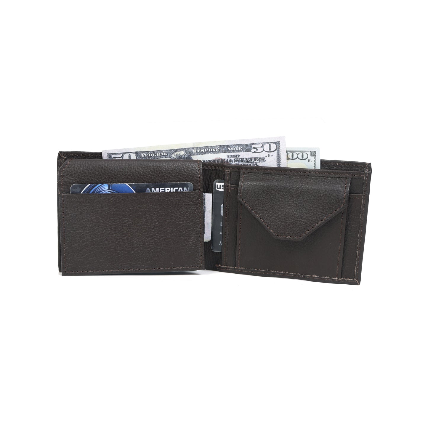 Sleek Black Leather Wallet - Style and Practicality Combined, Art:- LA-1408
