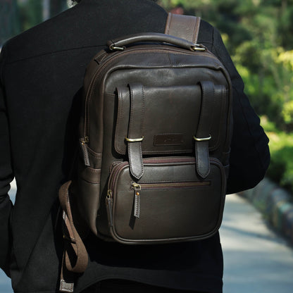 Compact & Stylish Leather Unisex Small Backpack – Perfect for Everyday Use. Art: BG-1610-S