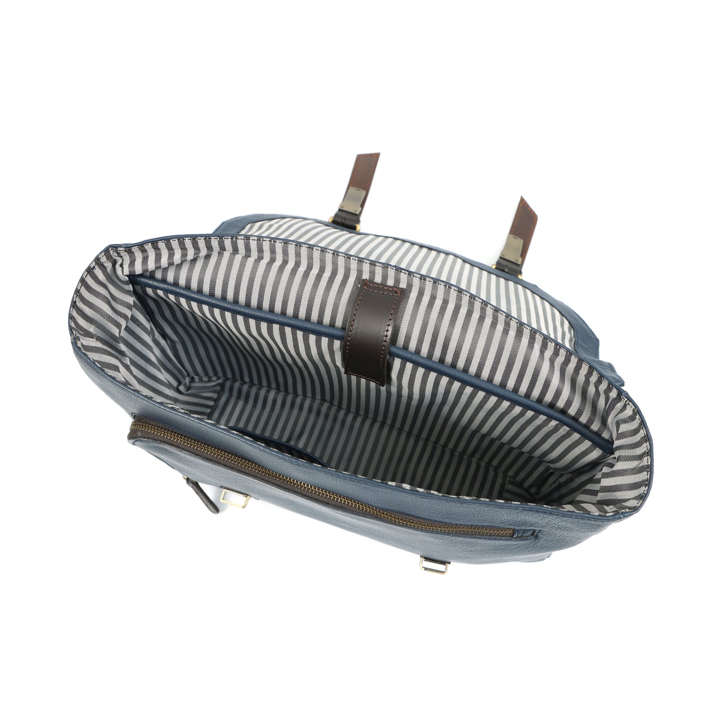 Genuine Leather Office Satchel Bag with Laptop Sleeve & Adjustable Strap