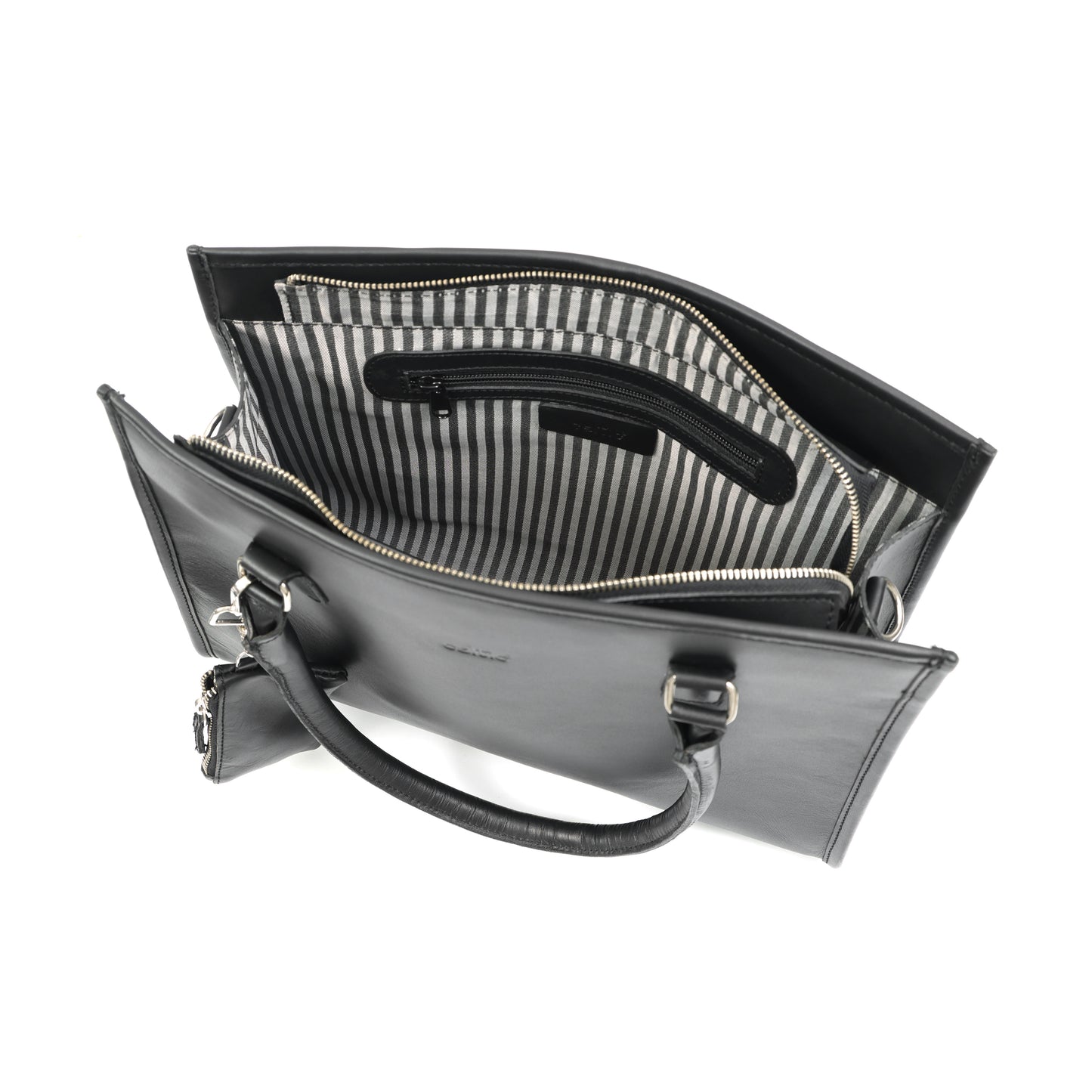 Premium Black Genuine Leather Tote Bag for Women | Spacious Work, Travel & Office Handbag | Stylish Shoulder Bag with Sling Strap