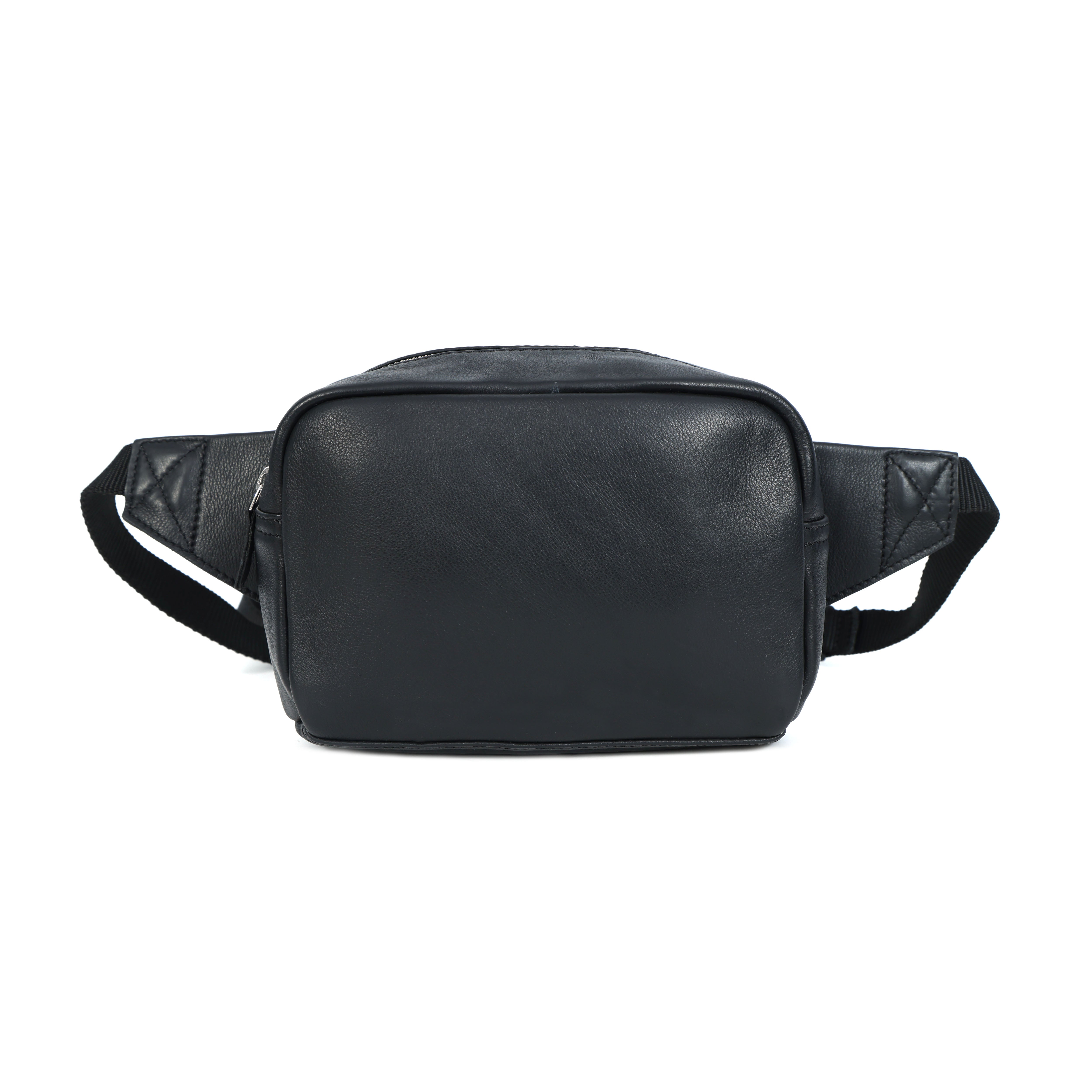 Premium Genuine Leather Waist & Crossbody Bag with Adjustable Strap & Zip Closure