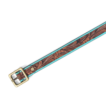 Hand-Carved Leather Belt – Stylish and Unique Handmade Design for Men and Women. LB-839