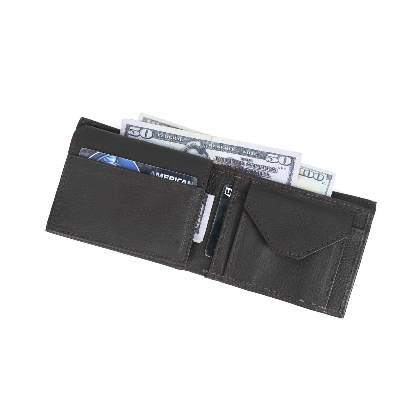 Sleek Black Leather Wallet - Style and Practicality Combined, Art:- LA-1408