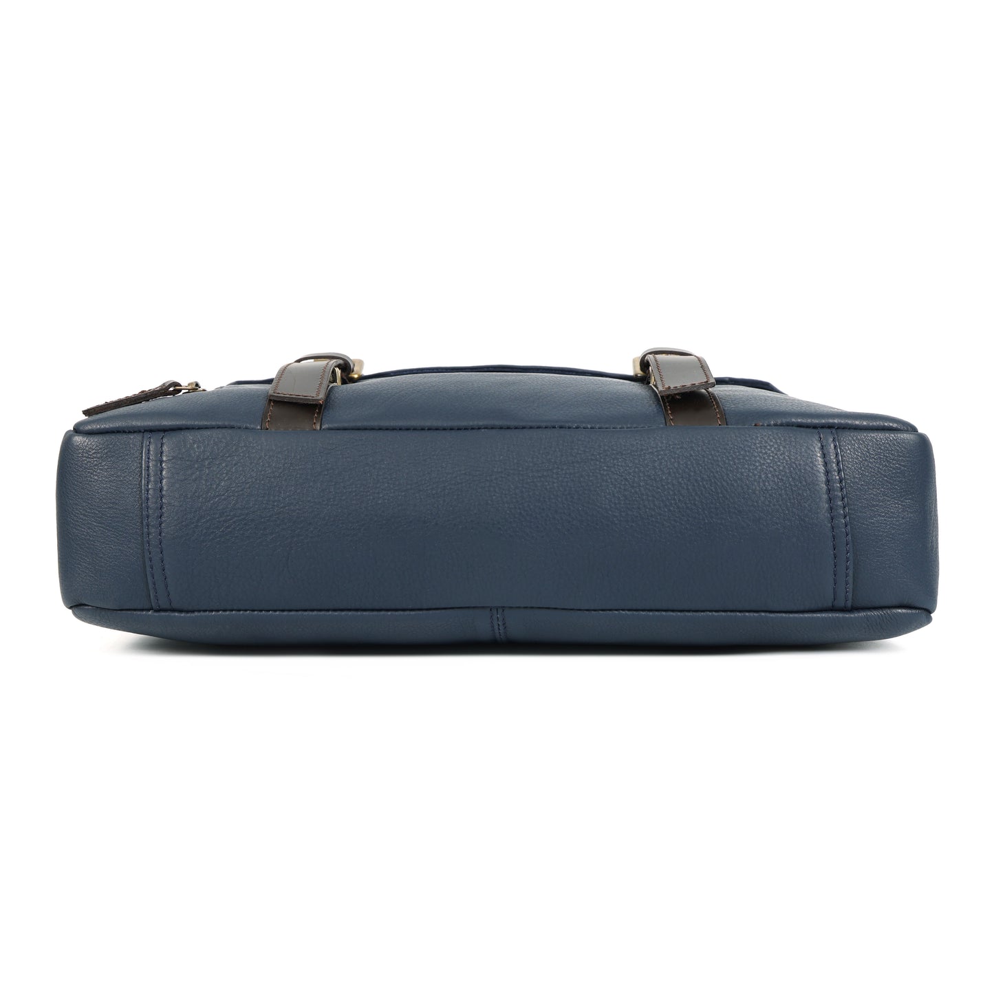 Genuine Leather Office Satchel Bag with Laptop Sleeve & Adjustable Strap