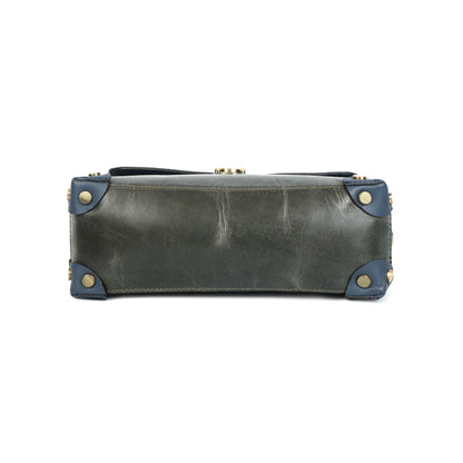 Premium Genuine  Leather  Crossbody HandBag with Top Handle,  & Adjustable Strap