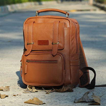 Compact & Stylish Leather Unisex Small Backpack – Perfect for Everyday Use. Art: BG-1610-S