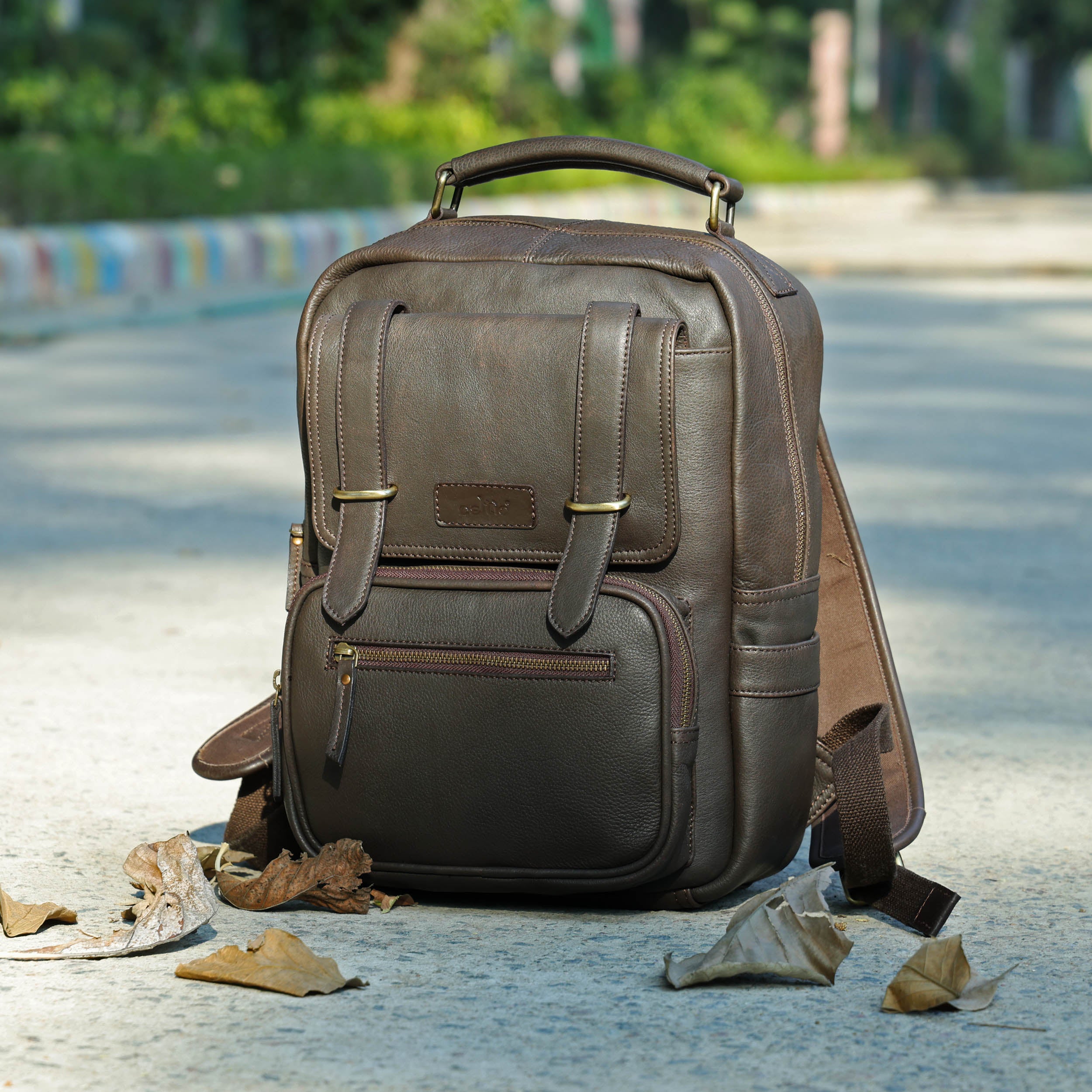 Compact & Stylish Leather Unisex Small Backpack  Perfect for Everyday Use. Art: BG-1610-S
