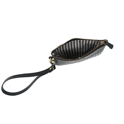 Black Croc-Textured 4-Piece Handbag Combo Set for Women