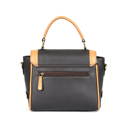 Elegant  Leather Handbag for Women | Trendy Satchel with Detachable Strap | Perfect for Work & Casual Outings ART-BG-1674