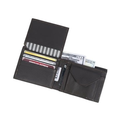 Sleek Black Leather Wallet - Style and Practicality Combined, Art:- LA-1408