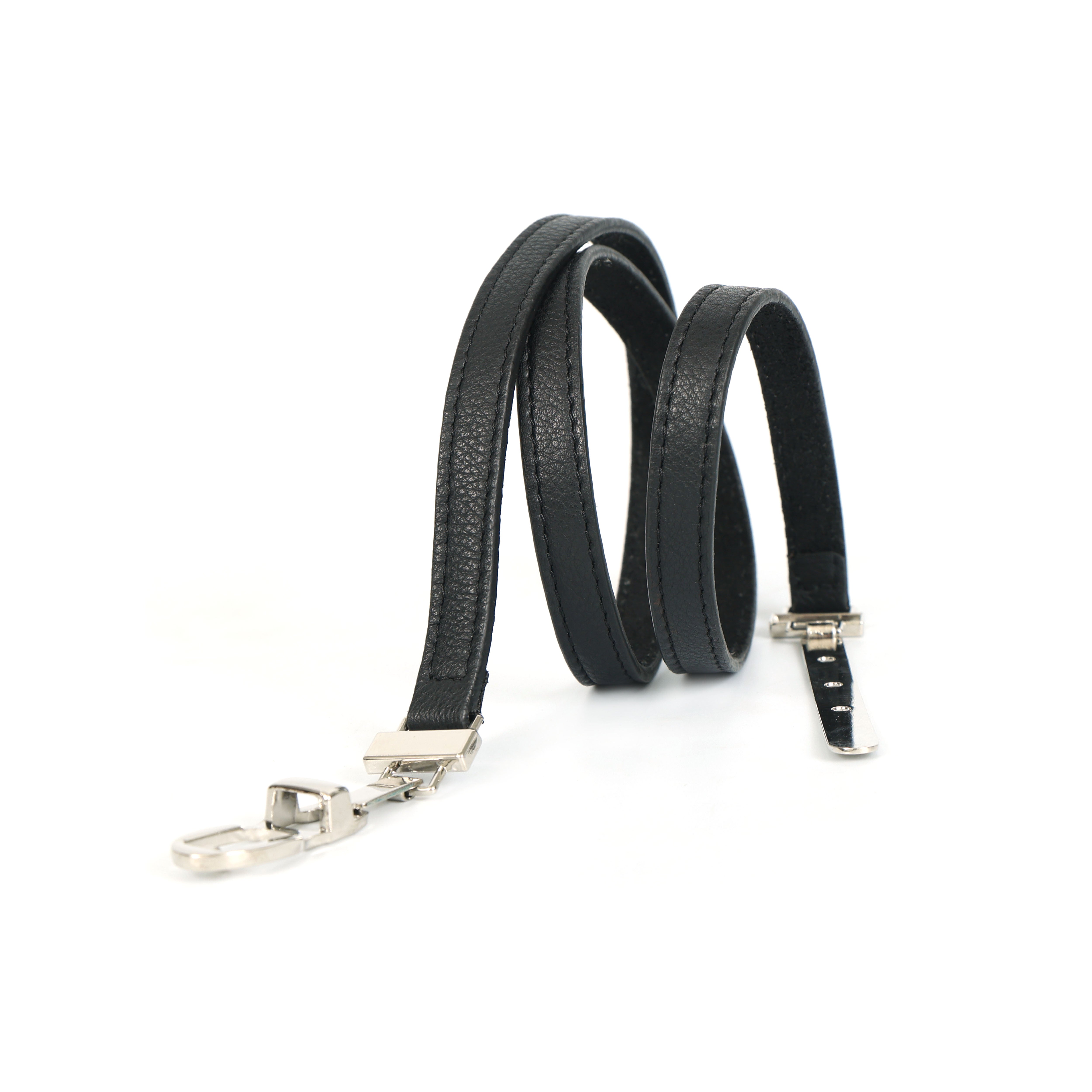 Celtic Black Genuine Leather Belt for Women | Sleek Slim Belt with Polished Metal Buckle