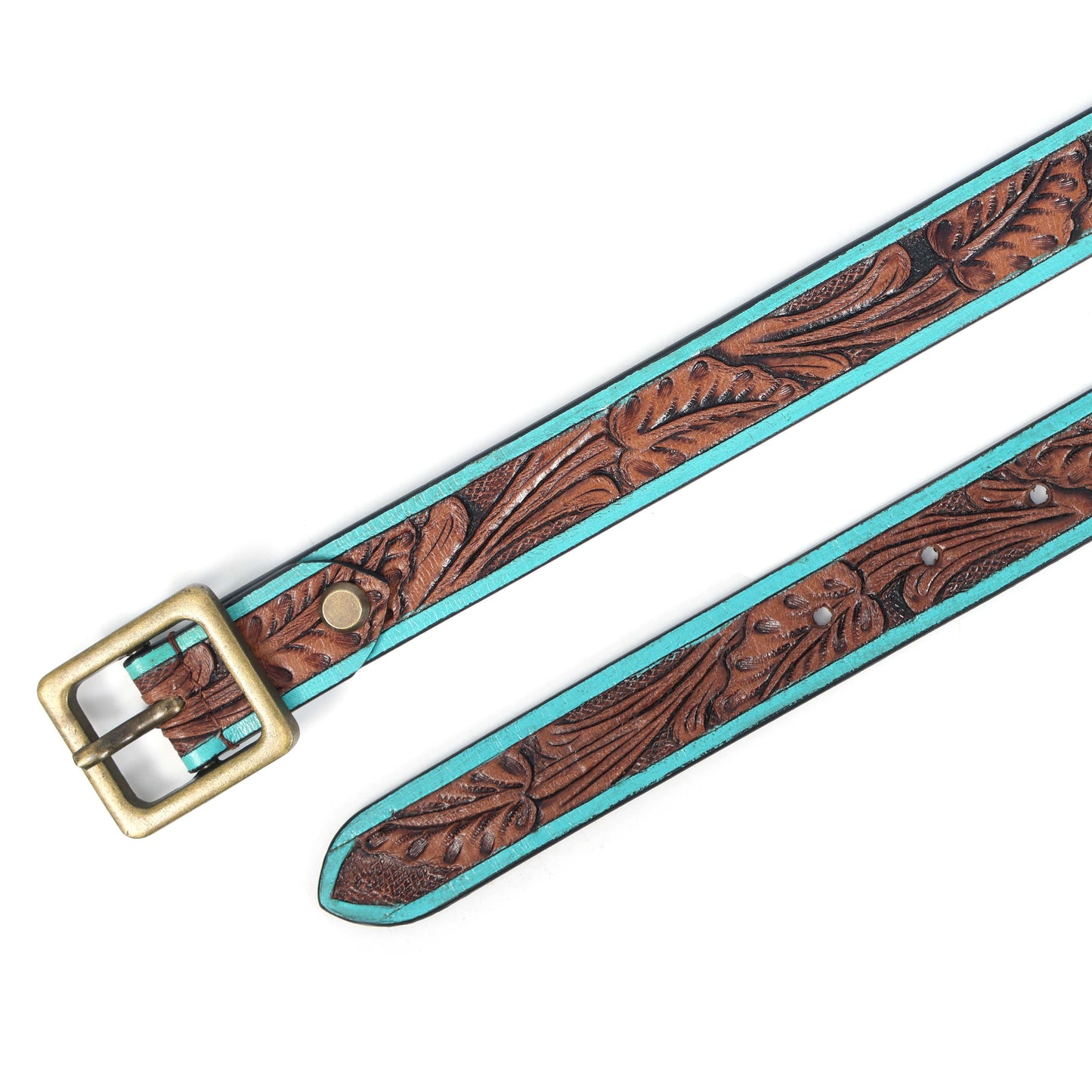 Hand-Carved Leather Belt – Stylish and Unique Handmade Design for Men and Women. LB-839