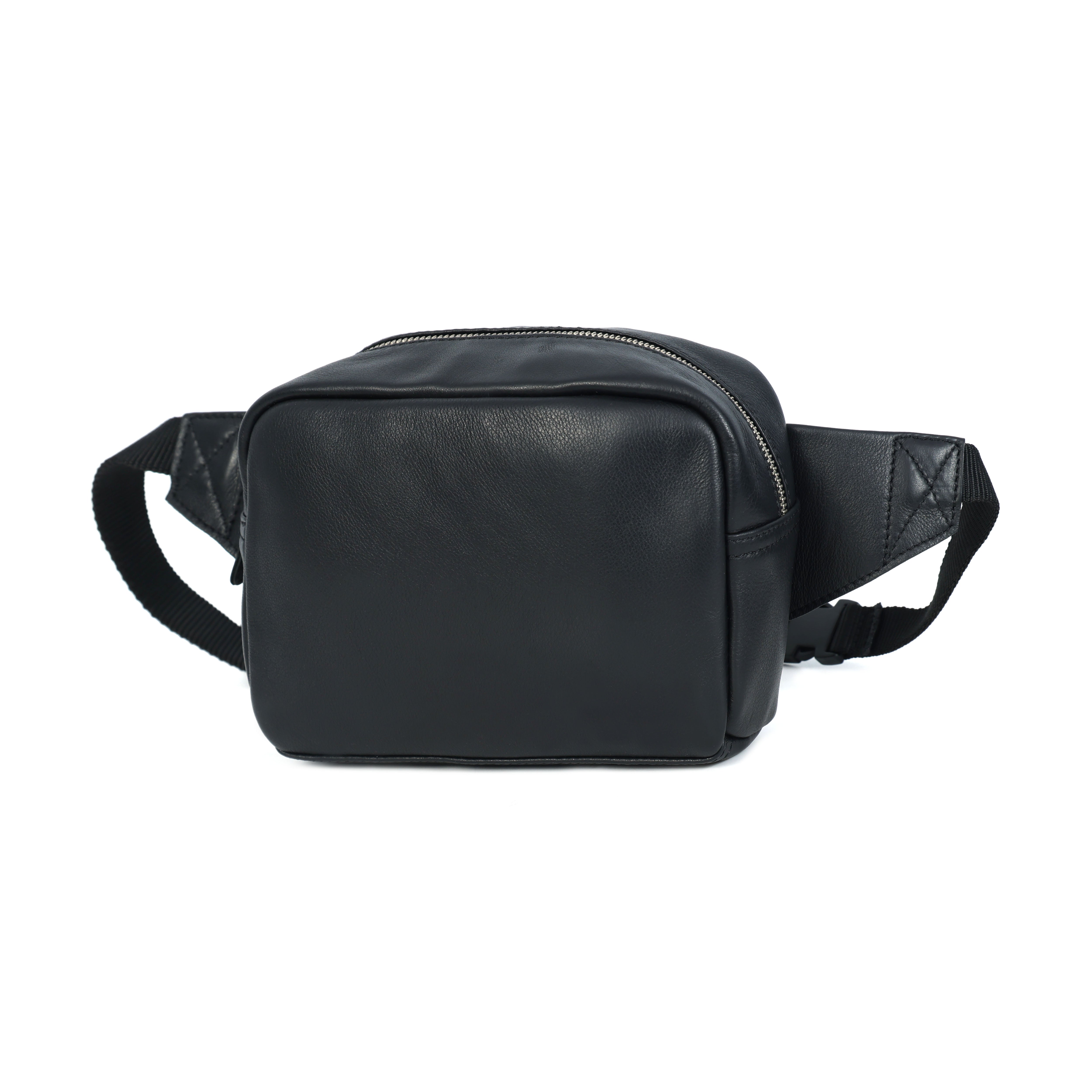 Premium Genuine Leather Waist & Crossbody Bag with Adjustable Strap & Zip Closure