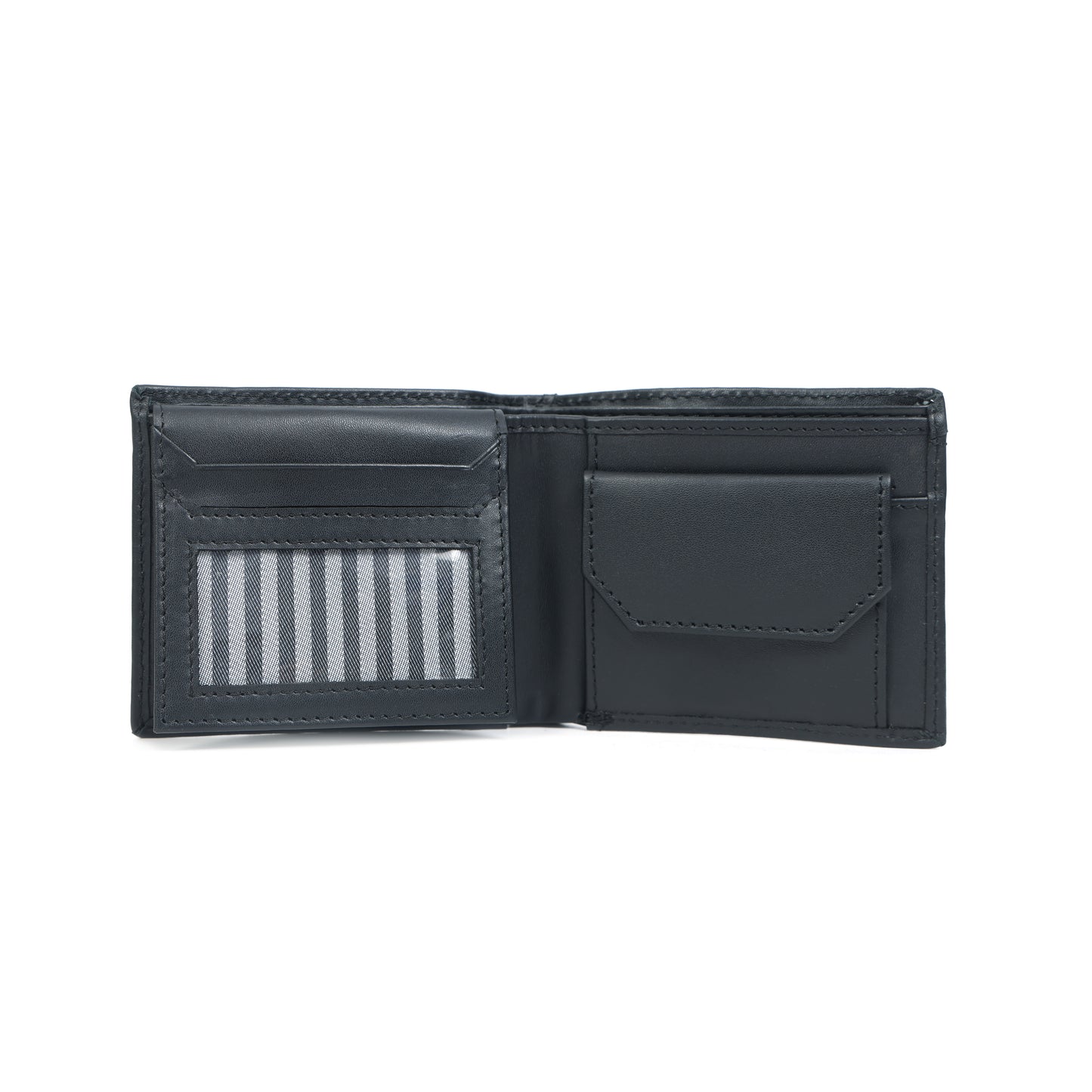 Men’s Black Bi-Fold Wallet with Visible Card Slots Art: LA-1436