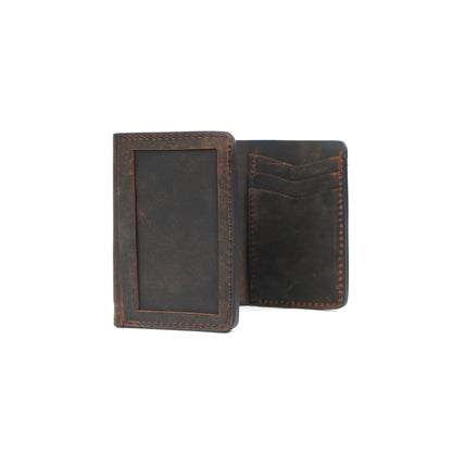 Genuine Leather Tri-Fold Wallet for Men – Dark Brown Art:- LA-1406