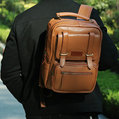 Compact & Stylish Leather Unisex Small Backpack – Perfect for Everyday Use. Art: BG-1610-S