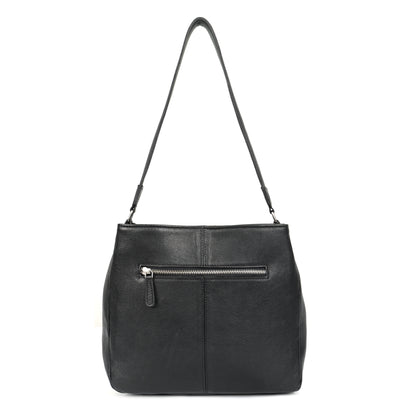 Premium Black Genuine Leather Shoulder Bag | Elegant Everyday Tote for Women Art:-BG-1675