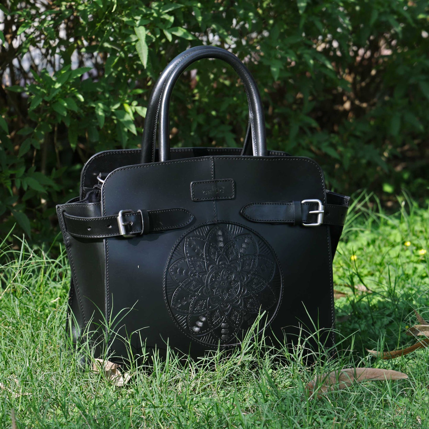 Celtic brown or black color pure leather Shoulder bag for girls and women with glorious design | Party wear.  Art: BG-1555