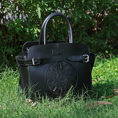  brown or black color pure leather Shoulder bag for girls and women with glorious design | Party wear.  Art: BG-1555