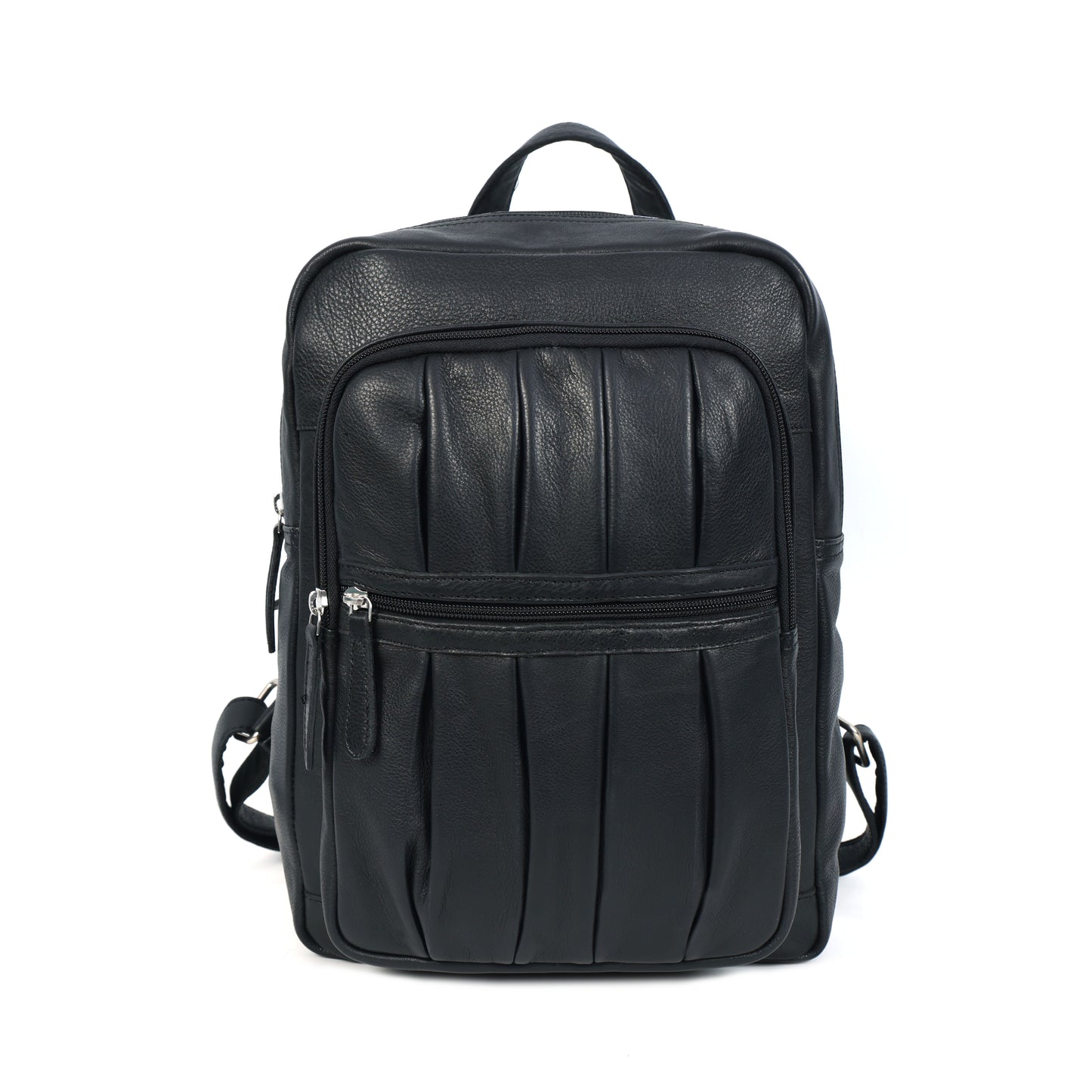Black PURE Leather Backpack – Minimalist & Durable Everyday Companion. BG-1631