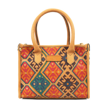 Genuine Leather 3-Piece Ethnic Pattern Bag Combo Set | Tote, Sling & Wallet