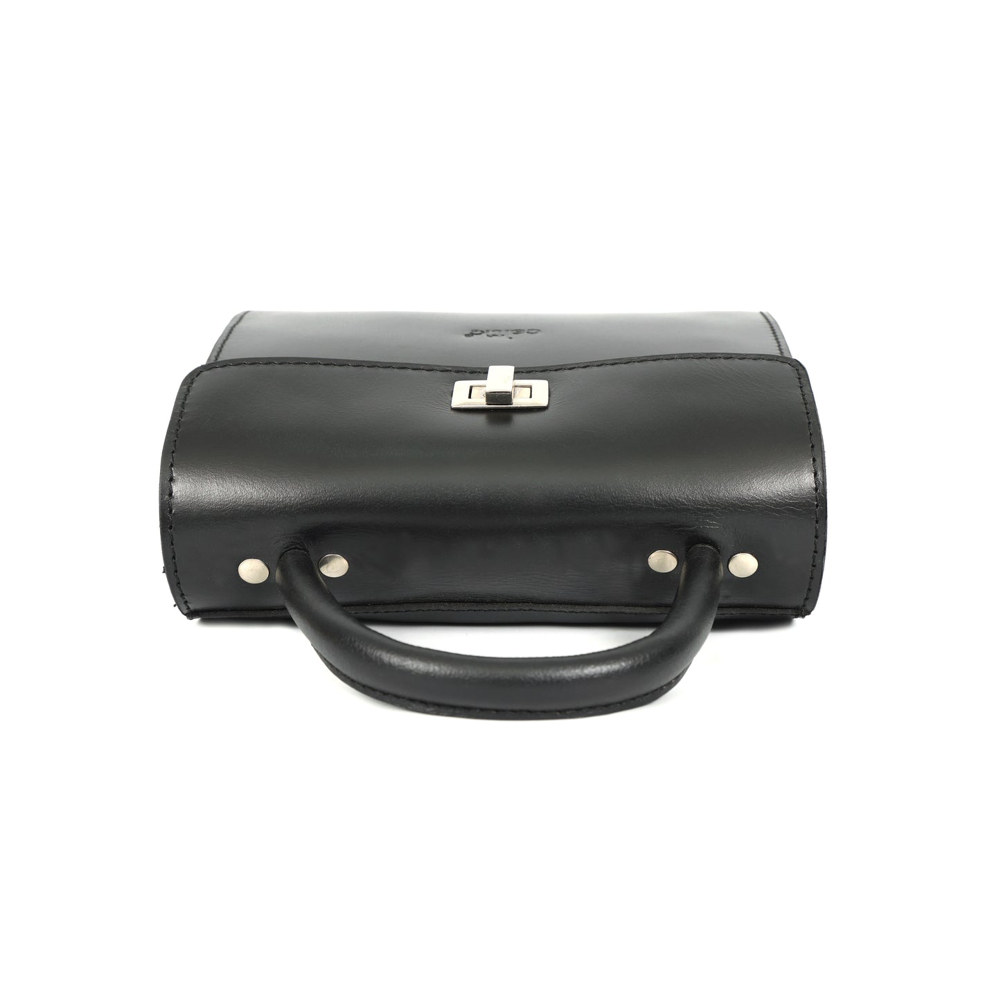 Premium Structured Leather Handbag with Top Handle & Crossbody Strap