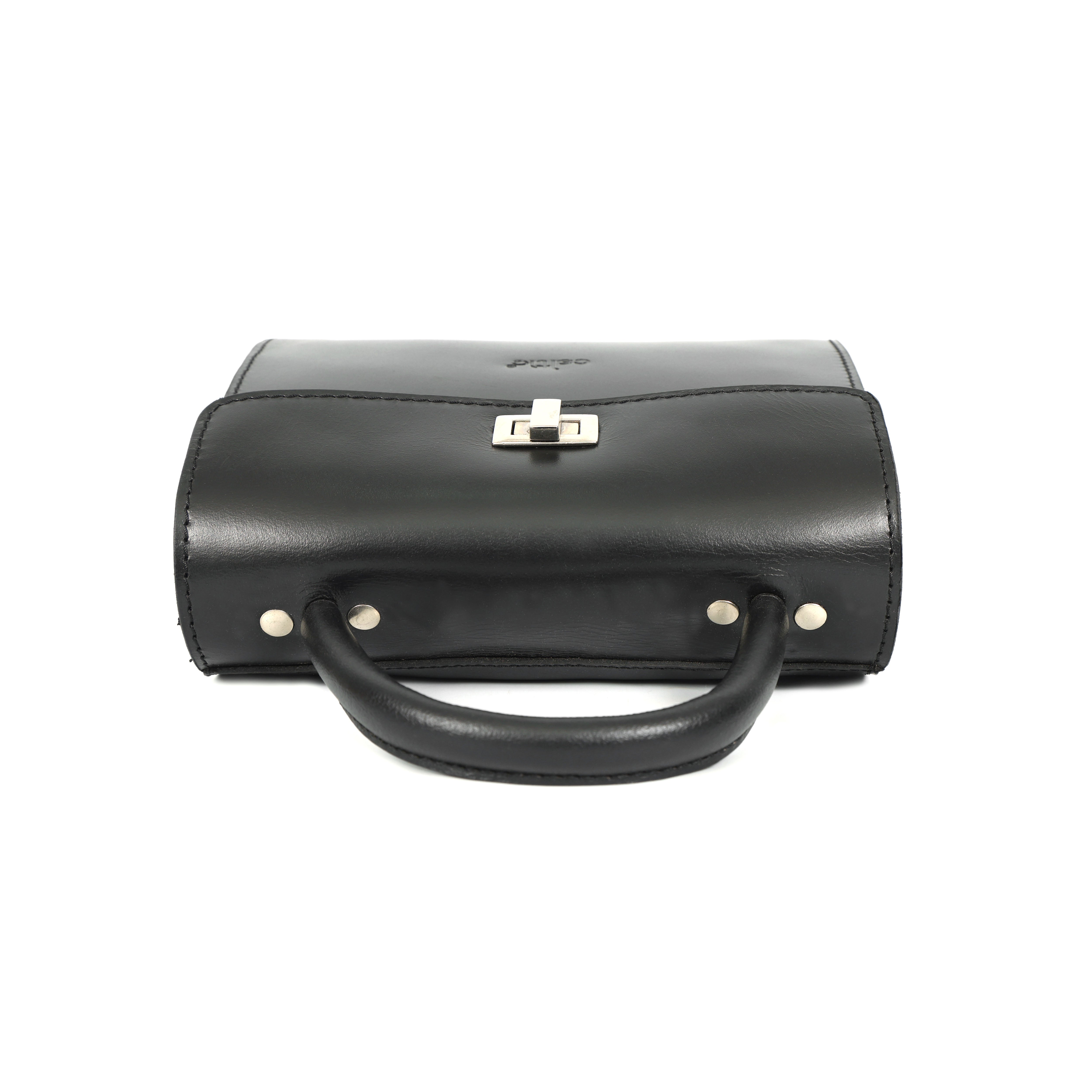 Premium Genuine Leather Handbag with Top Handle & Crossbody Strap