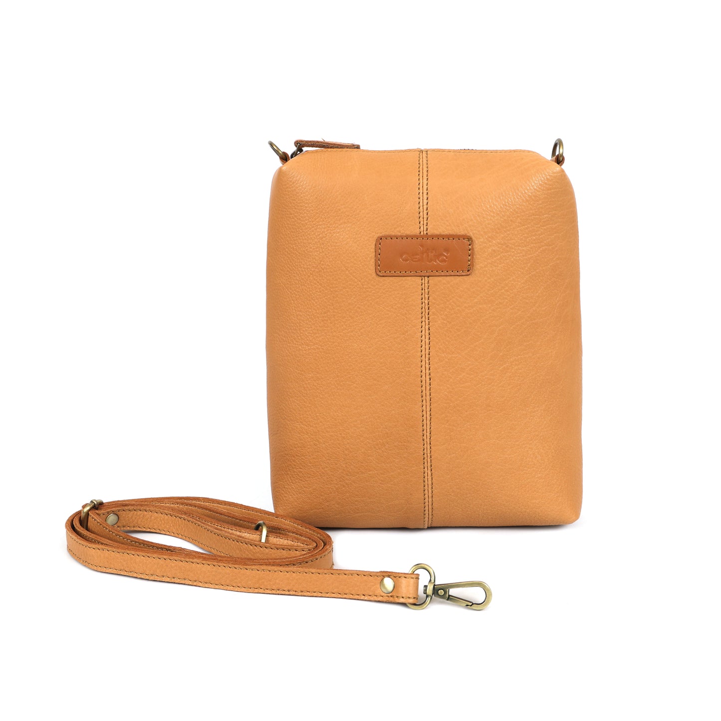Genuine Leather 3-Piece Combo | Tote, Sling & Pouch in Classic Tan
