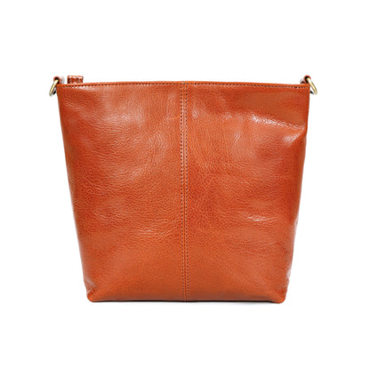 Premium Genuine Leather Shoulder Bag in Classic Brown | Unisex Spacious Crossbody with Adjustable Strap | Ideal for Office, Travel & Daily Use