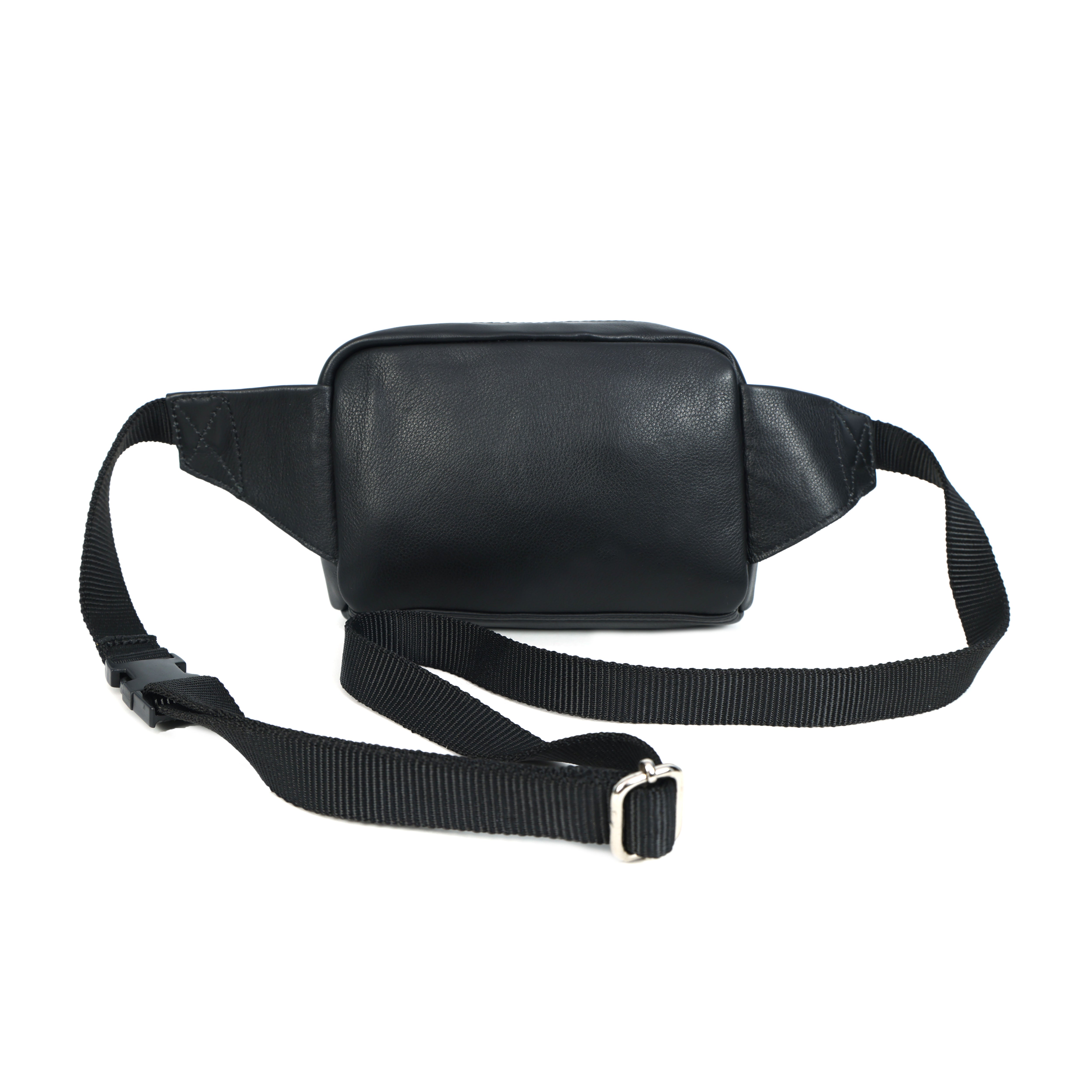 Premium Genuine Leather Waist & Crossbody Bag with Adjustable Strap & Zip Closure